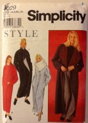 9029 LONG GREAT COAT REVERSE OR NOT,COLLAR PATTERN XS-XL